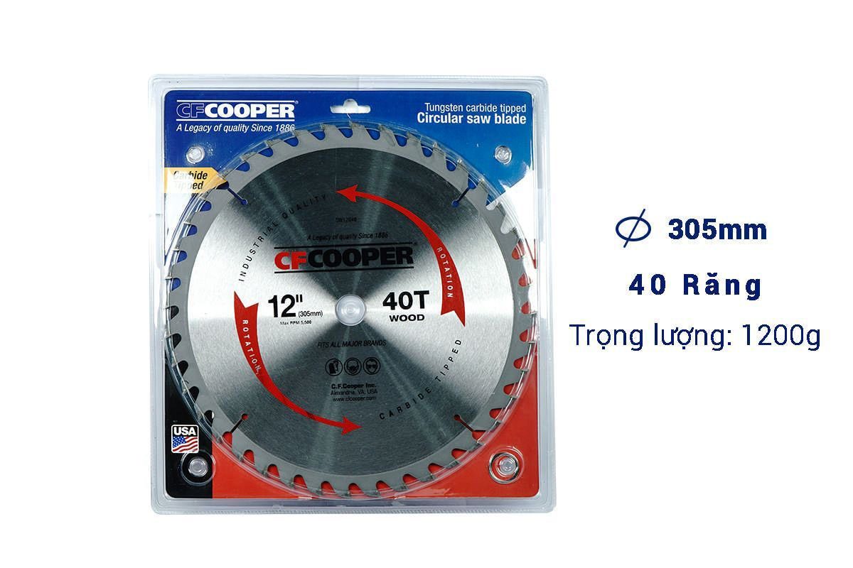 Lưỡi cưa gỗ 305mm x 40T CFCooper SW12040