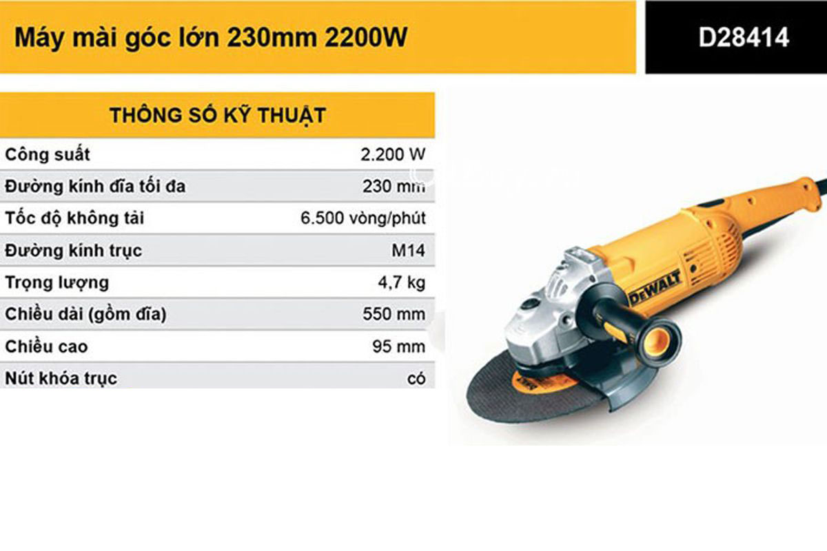 Máy mài góc 230mm Dewalt D28414-B1