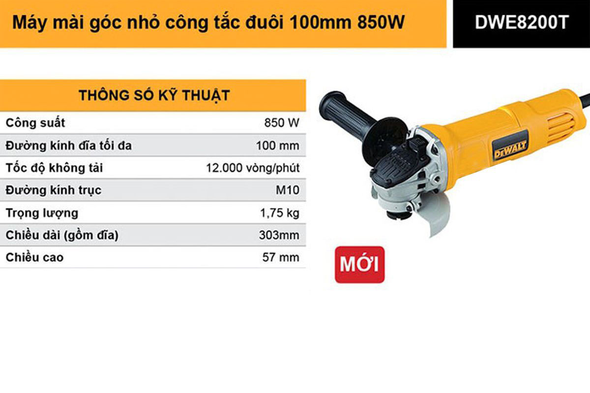 Máy mài góc 100mm Dewalt DWE8200T-B1