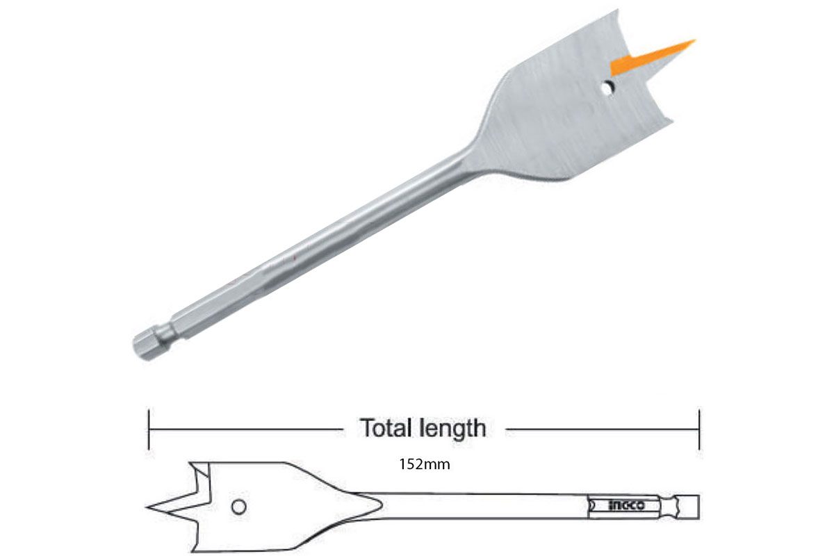Mũi Khoan Gỗ Đầu Dẹp 14mm INGCO DBW2211401