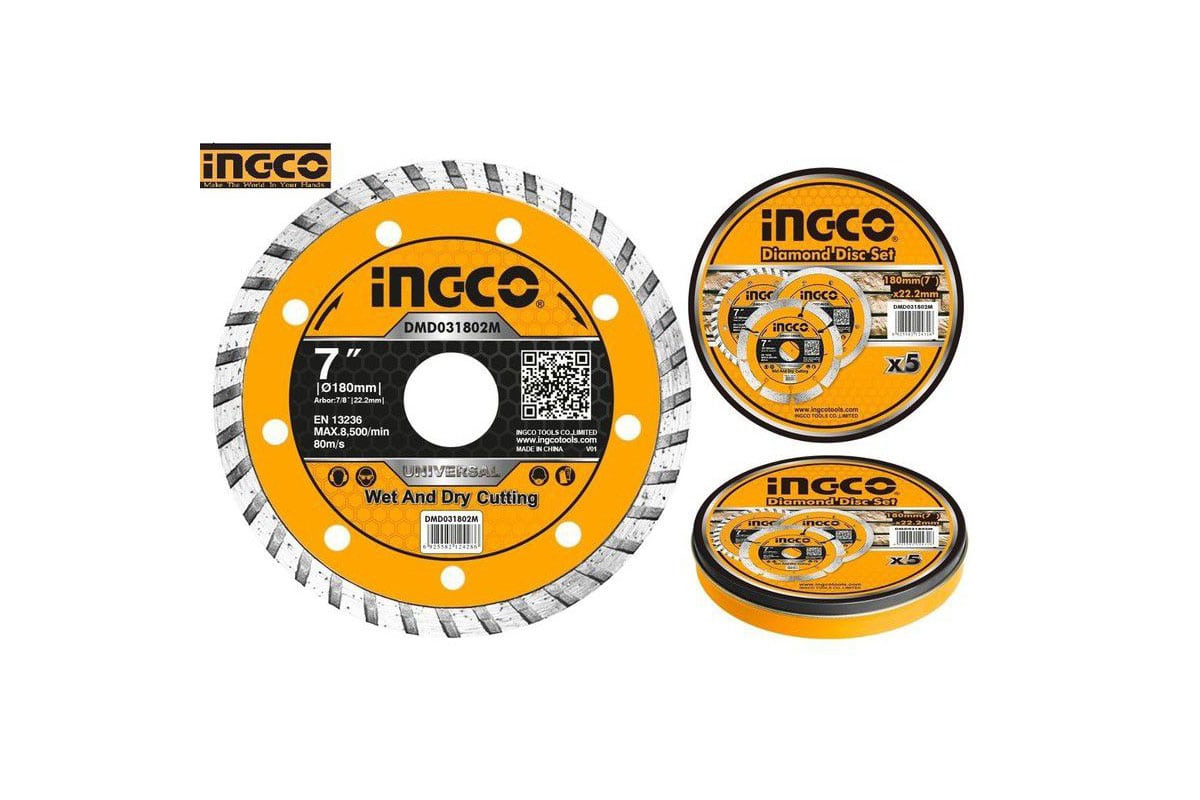Đĩa cắt gạch đa năng 180x22.2mm INGCO DMD031802M