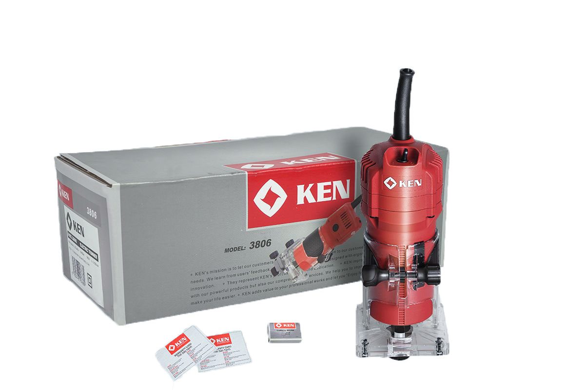 Máy phay gỗ cầm tay 6mm Ken 3806