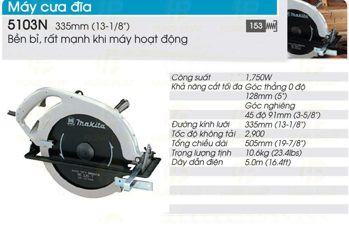 Máy cưa đĩa 335mm Makita 5103N