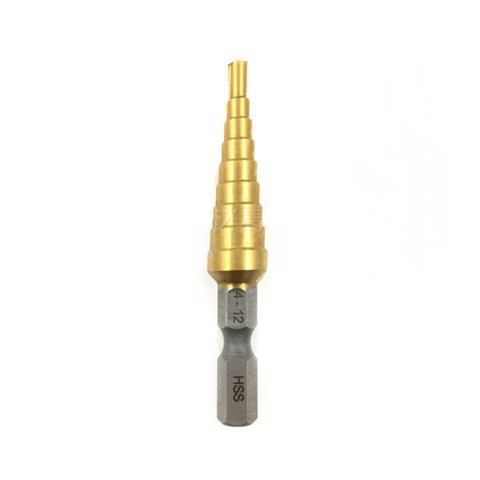 Mũi khoan bậc sọc thẳng phủ Ti-tan 4-20mm Makita D-46442