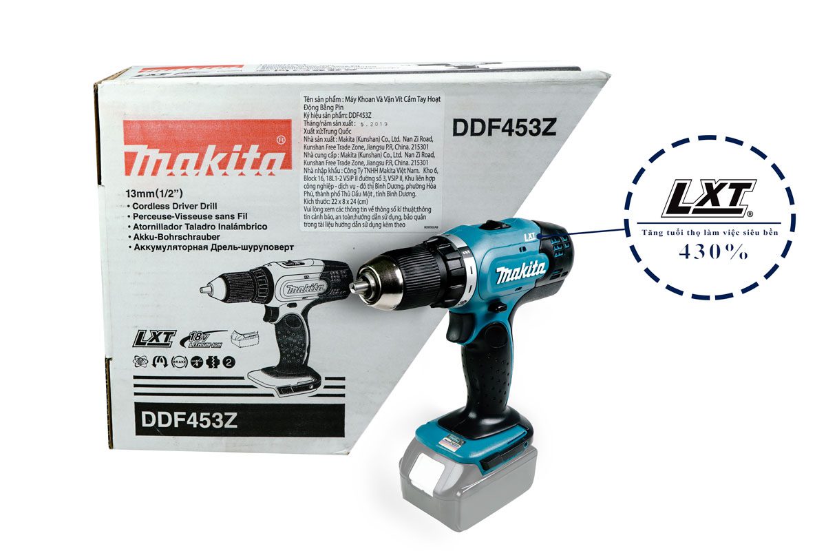 Thân máy khoan vặn vít pin 18V Makita DDF453Z