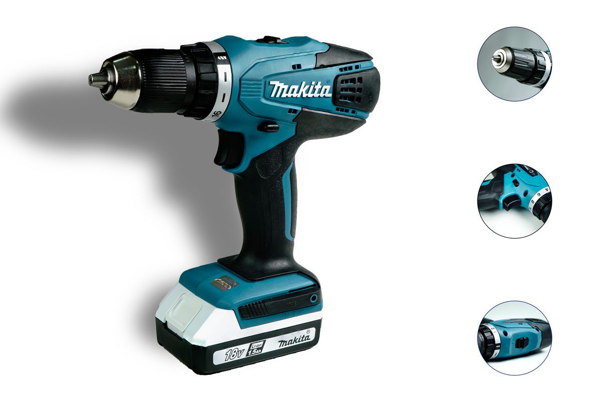 Máy khoan vặn vít pin 18V Makita DF457DWE