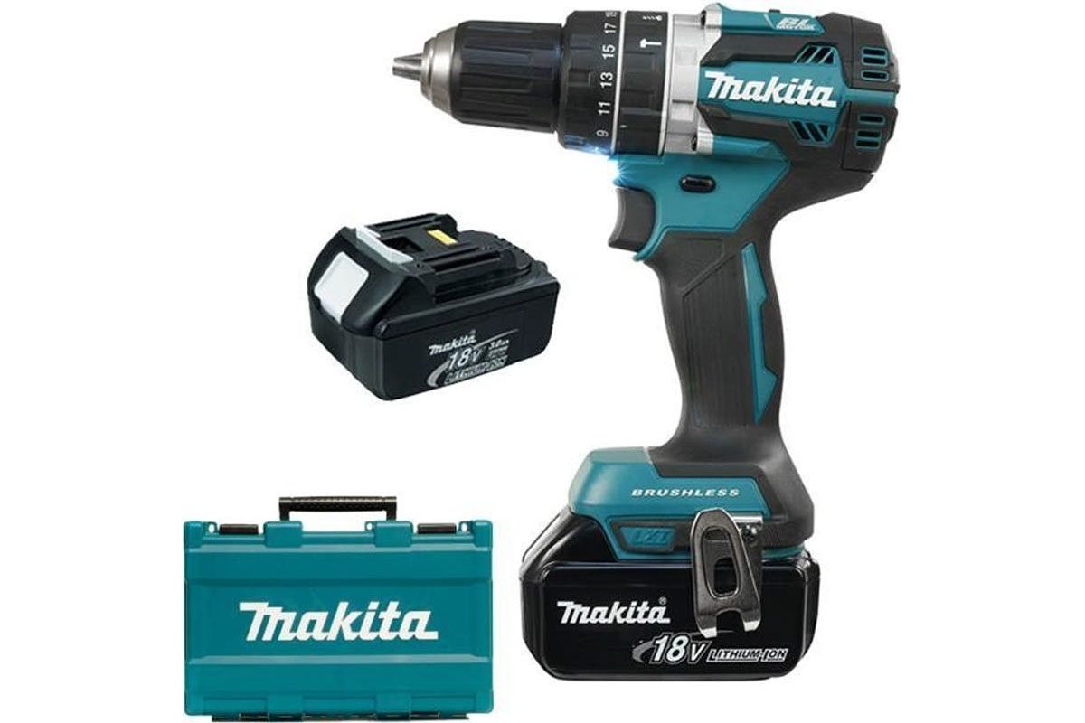 Máy khoan búa vặn vít pin 18V Makita DHP484RFE