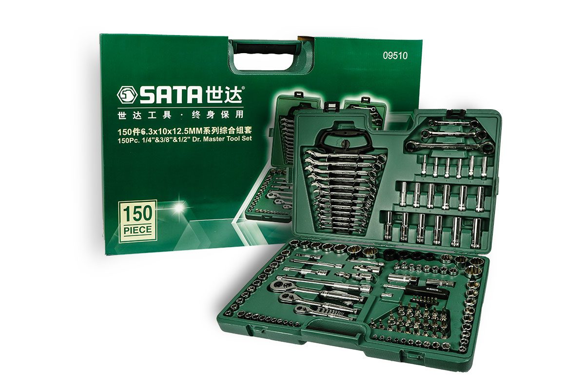 Bộ cờ lê - đầu tuýp 150 chi tiết Sata 09510