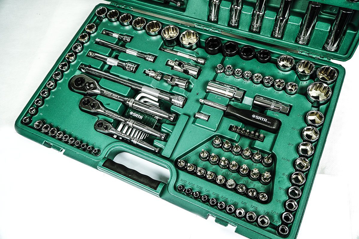 Bộ cờ lê - đầu tuýp 150 chi tiết Sata 09510
