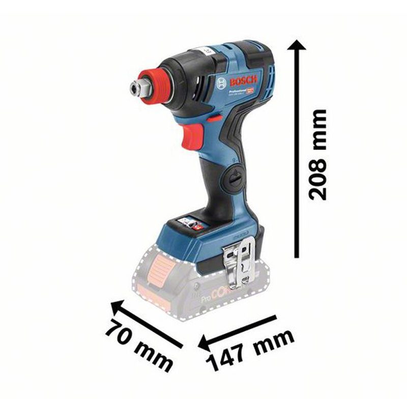 Thân máy siết bu lông pin 18V Bosch GDX 18V-200 C (SOLO)